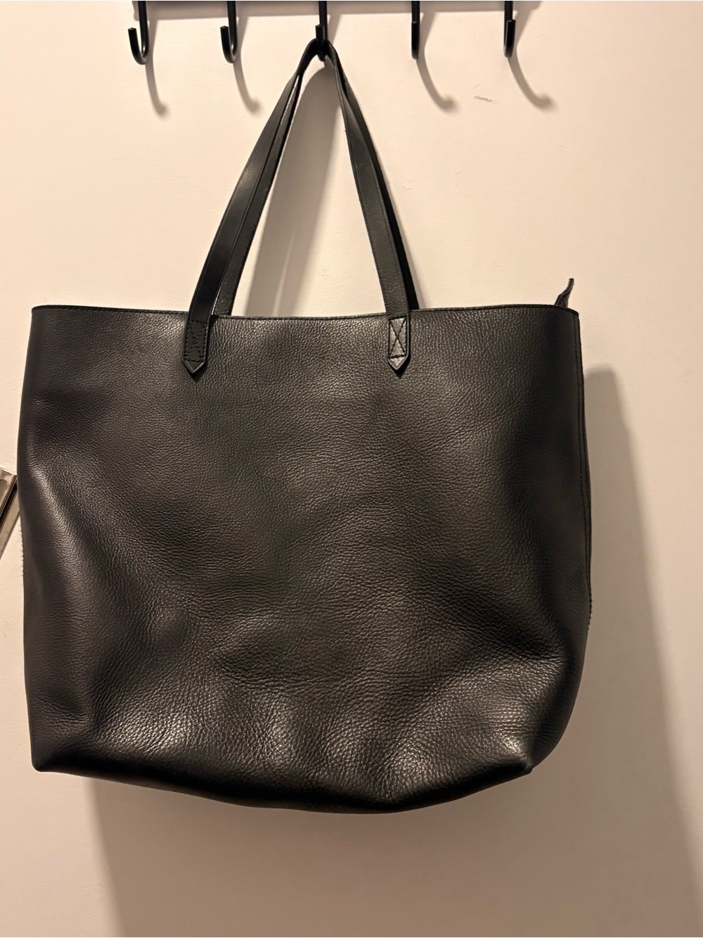 Madewell Black Leather Tote - Picture 2 of 5